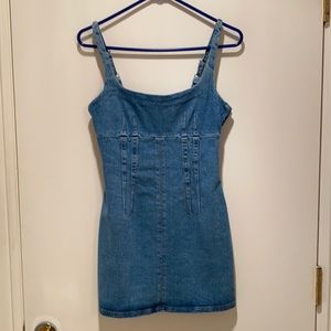 UO Zip-up Denim Dress